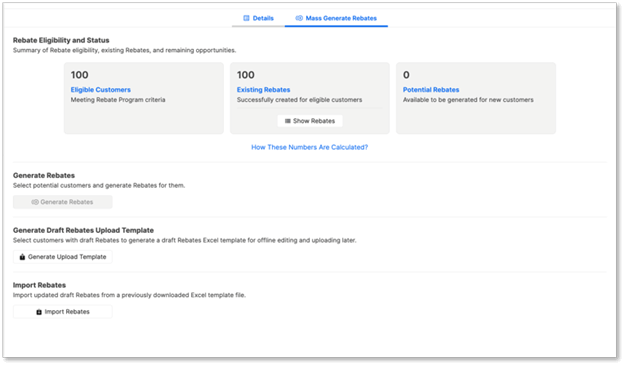 Rebate Spreadsheet Upload