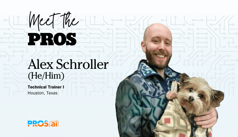 Alex Schroller with Dog